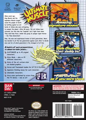 Ultimate Muscle - Legends vs box cover back